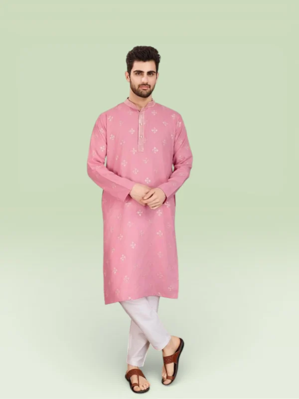 Embroidered Cotton Kurta for Men