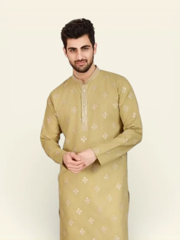 Embroidered Cotton Kurta for Men