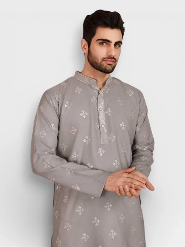 Embroidered Cotton Kurta for Men