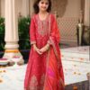 Kids Anarkali Gown Set with Dupatta – Embroidered Silk Ethnic Wear for Girls