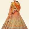 Mustard Orange Chaniya Choli for Haldi – Heavy Embroidered Bridal Lehenga Set