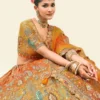Mustard Orange Chaniya Choli for Haldi – Heavy Embroidered Bridal Lehenga Set