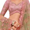 Pastel Pink Designer Chaniya Choli for Women – Heavy Embroidered Wedding & Mehendi Lehenga Set