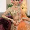 designer lehenga with orange dupatta ethnic wear