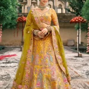mustard yellow chaniya choli