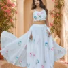 Floral Printed Georgette Lehenga Choli Set for Women Ready to Wear Fully Stitched