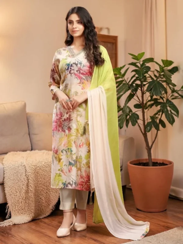 floral kurti pant set full outfit
