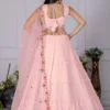 Pink Ruffle Lehenga Choli Set for Women – Stylish 3 Piece Wedding & Party Wear Outfit