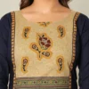 mustard cotton kurti pant set with dupatta design