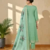 NZ-LR-COTS-GEMINI-MG-2 Mint Green Embroidered Kurta Pant Dupatta Set for Women