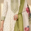 NZ-LR-COTS-GEMINI-OW-1 Off White Floral Kurta Pant Dupatta Set for Women