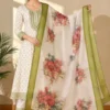 NZ-LR-COTS-GEMINI-OW-3 Off White Floral Kurta Pant Dupatta Set for Women