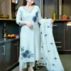 ice blue pure lilan suit set for women office wear daily ethnic outfit