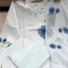 Ice Blue Pure Lilan Suit Set for Women