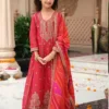 Kids Anarkali Gown Set with Dupatta – Embroidered Silk Ethnic Wear for Girls