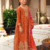 Kids Anarkali Gown Set with Dupatta – Embroidered Silk Ethnic Wear for Girls