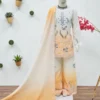 NZ-LR-KPS-LFH OC DN 249-PO-2 Designer Peach and Off White Embroidered Girls Palazzo Set with Dupatta