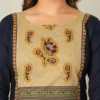 Mustard Cotton Kurti Pant Set with Printed Dupatta