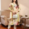 floral chanderi kurti pant set with dupatta