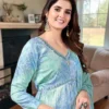 NZ-RO-PKURS-RO13945-1 Floral Printed Kurti Pant Set with Dupatta for Women