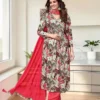 NZ-RO-PKURS-RO13945-3 Floral Printed Kurti Pant Set with Dupatta for Women