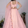NZ-RO-PLEH-RO14183-PINK-4 Pink Ruffle Lehenga Choli Set for Women – Stylish 3 Piece Wedding & Party Wear Outfit